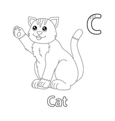 Cat Alphabet Abc Coloring Page C