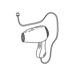 Hand Drawn Of Hair Dryer Icon In