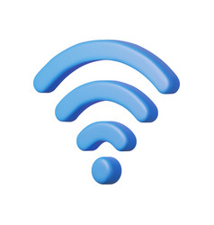 3d Wifi Signal Connection And Network Symbol