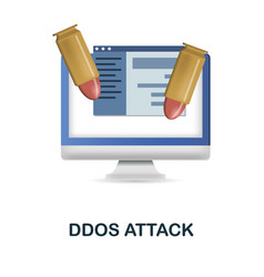 Ddos Attack Icon 3d From Cybercrime Collection