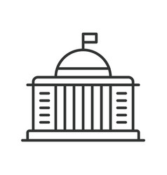 Government Building Icon Line Design Capitol