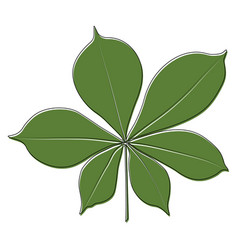 Chestnut Leaf Outline And Coloured Icon