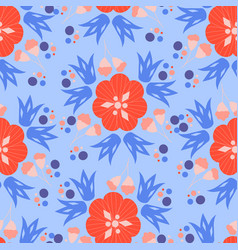 Colorful Flowers In A Seamless Pattern Desi