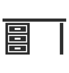 Desk With Drawers Black Icon Table Symbol House