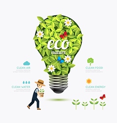 Light save plant concept Royalty Free Vector Image