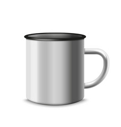 Realistic Enamel Mug Mockup 3d