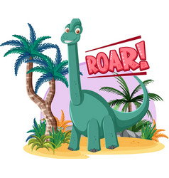 Brontosaurus Dinosaur Cartoon Character