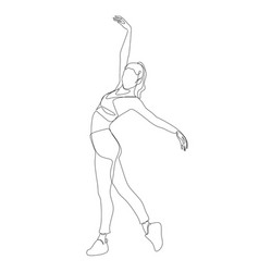 Girl Line Art Dancing Pose Ballerina