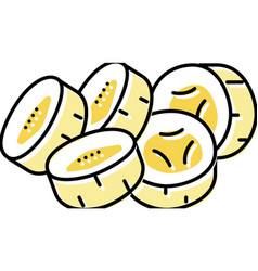 Pieces Of Banana Peel Color Icon