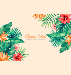 Summer Background With Tropical Vibes