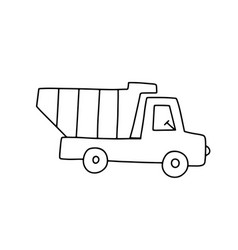 Cute Truck Icon Outline Doodle