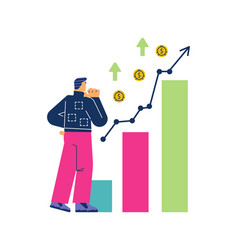 Financial Investment And Income Increase Flat