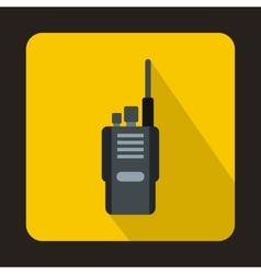 Portable Radio Transceiver Icon Flat Style