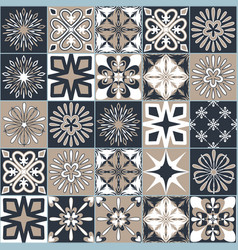 Spanish Ceramic Tiles Dark Gray Beige Color