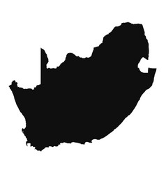 Abstract South Africa Silhouette Detailed Map