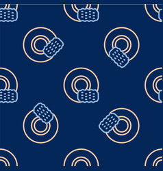 Line Washing Dishes Icon Isolated Seamless Pattern