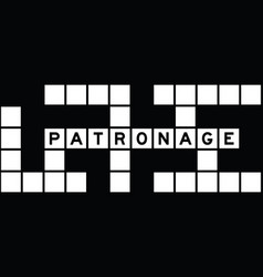 Alphabet Letter In Word Patronage On Crossword