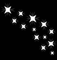 Black White Sparkle Light Star Design