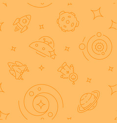 Interplanetary Space Abstract Seamless Pattern