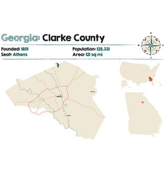 Map Clarke County In Georgia