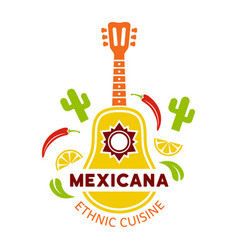 Mexican Food Label Emblem Badge Or Logo