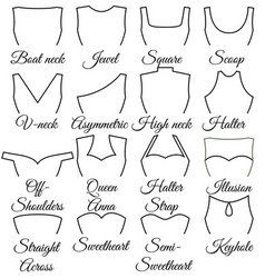 Styles of dresses Royalty Free Vector Image - VectorStock