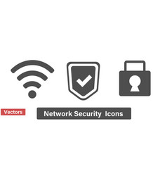 Wifi And Shield And Padlock