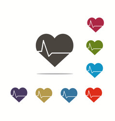 Heart Flat In Multi Color Style Icon