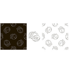 Monochrome Seamless Pattern Set In Hand Draw