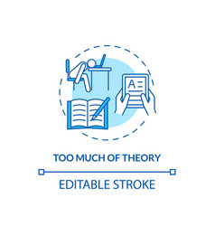 Too Much Theory Concept Icon