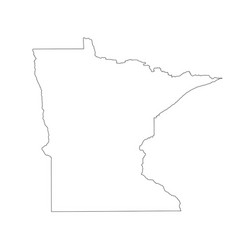 Blank Minnesota Map Silhouette