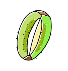 Cut Fruit Kiwi Color Icon