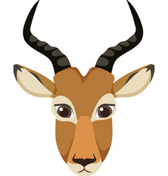 Cute Impala Head In Flat Style