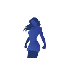 Female Heroic Pose Silhouette