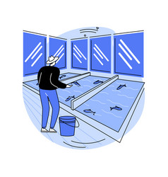 Fish Farming Isolated Cartoon