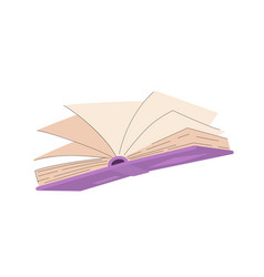 Open Violet Book Sticker Concept