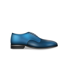 Blue Leather Boot Realistic Classic Man Shoe