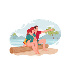 Couple Enjoying In Beach