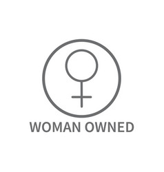 Woman Owned Line Icon Ii