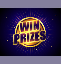 Win Prizes Gifts Promotional Golden Background