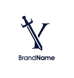 Elegant Initial Y Sword Logo