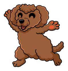 Cute Toy Poodle Dog Cartoon Walking