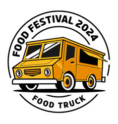 Food Truck Festival Logo Design Template