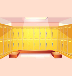 School Changing Room With Lockers