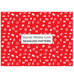 Social Media Icon Seamless Pattern