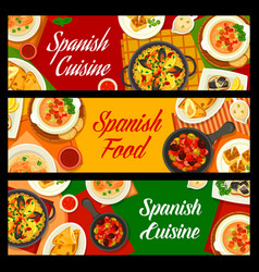 Spanish Cuisine Food Lunch Dinner Dishes Banners