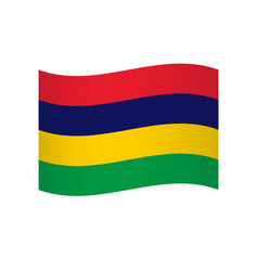 Wavy Flag Of Mauritius