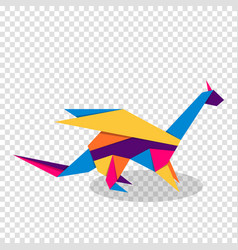 Dragon Origami Abstract Colorful Vibrant