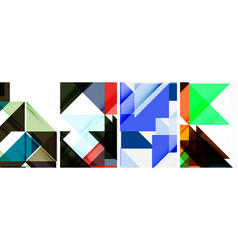 Triangle Poster Set For Wallpaper Business Card