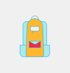 Bagpack Travel Icon Flat Design